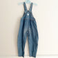 OshKosh Lighter Wash Denim Bubble Overalls - Yellow Clover Vintage Kids Clothes