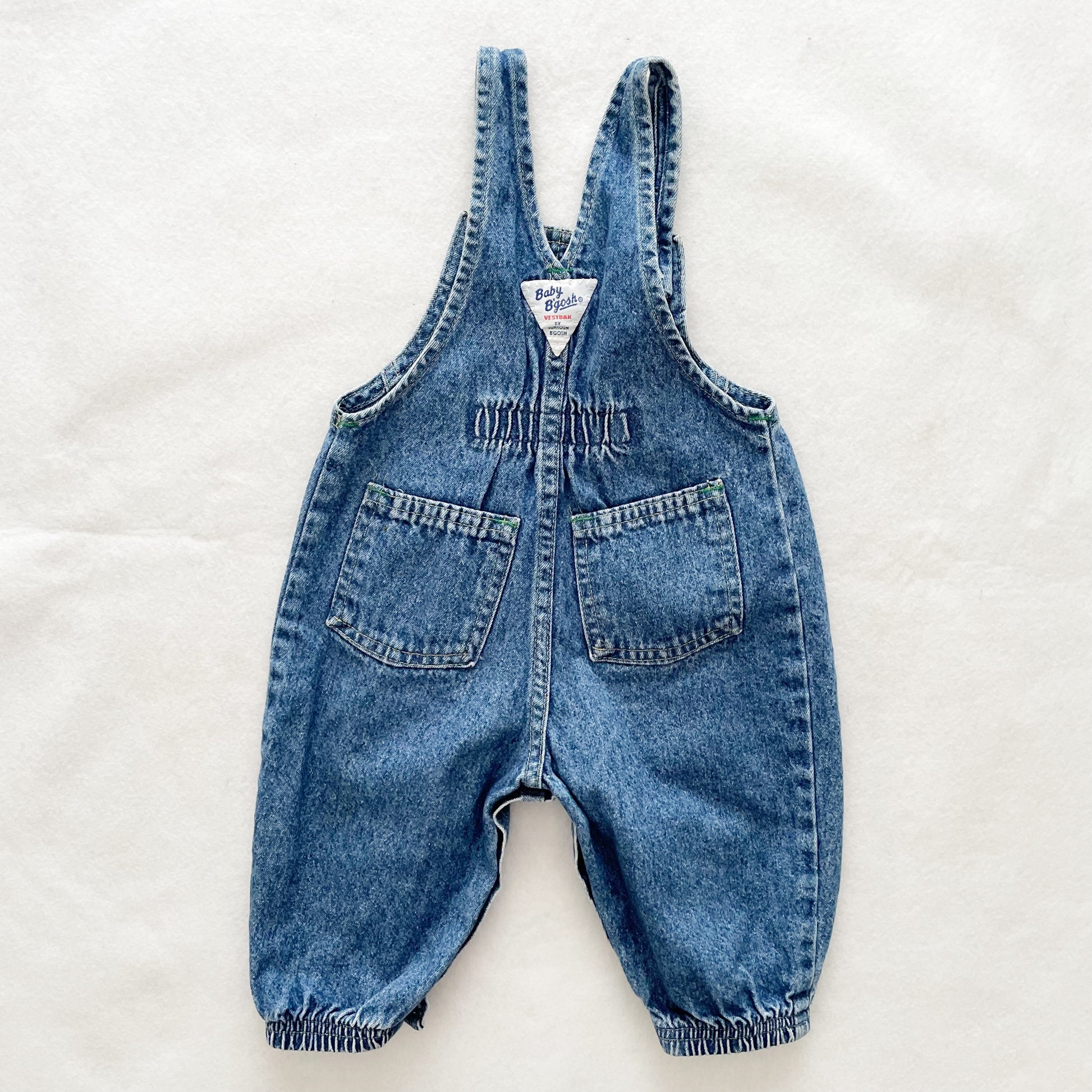 Baby B’gosh Denim Bubble Overalls - Yellow Clover Vintage Kids Clothes
