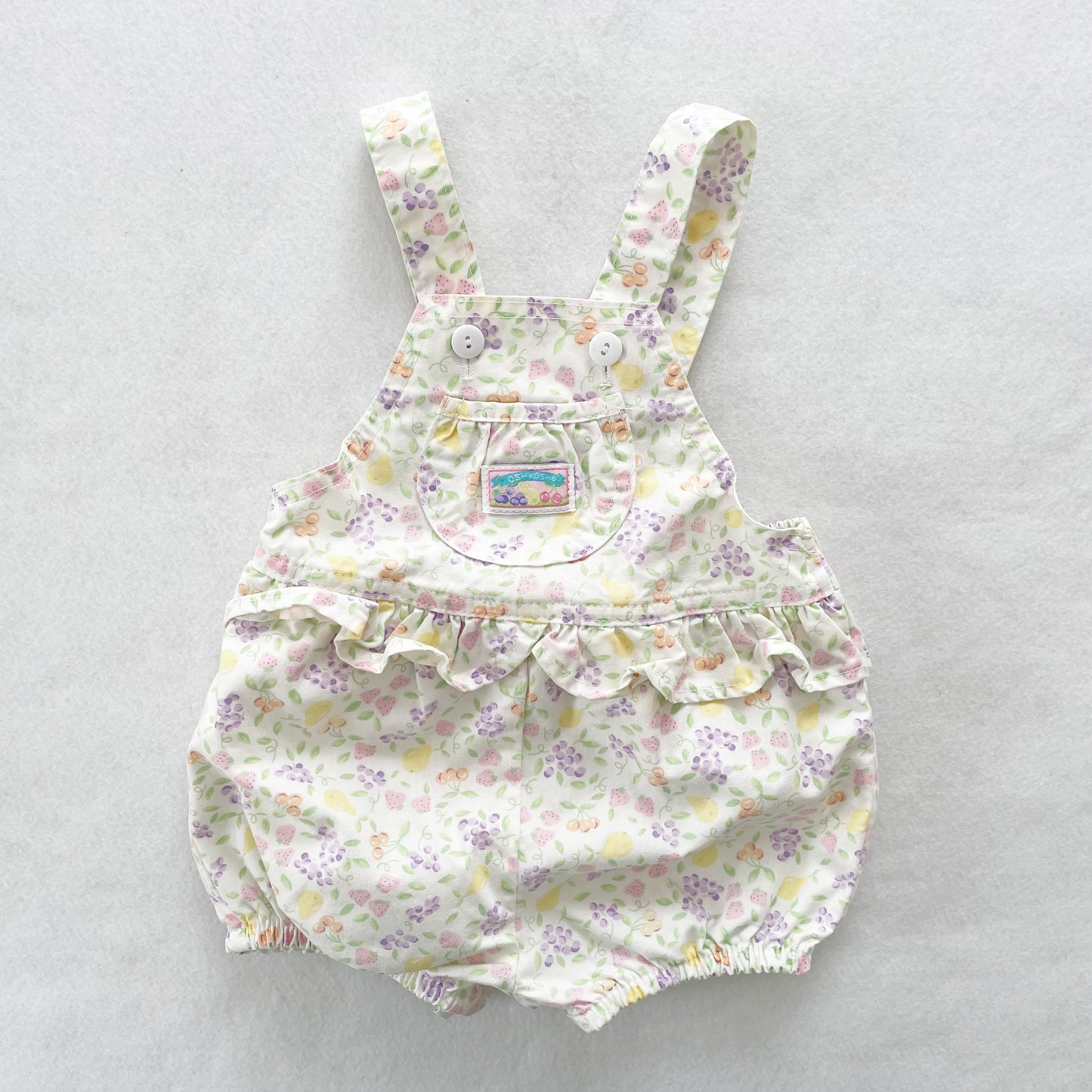OshKosh Pastel Fruit Bubble Overalls