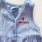 Baby B’gosh Tulip Embroidery Denim Dress - Yellow Clover Vintage Kids Clothes