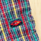 Vintage Gymboree Seersucker Plaid Golf Patch Shortalls - Yellow Clover Vintage Kids Clothes