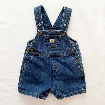 Kids Modern Carhartt Denim Shortalls • 9m