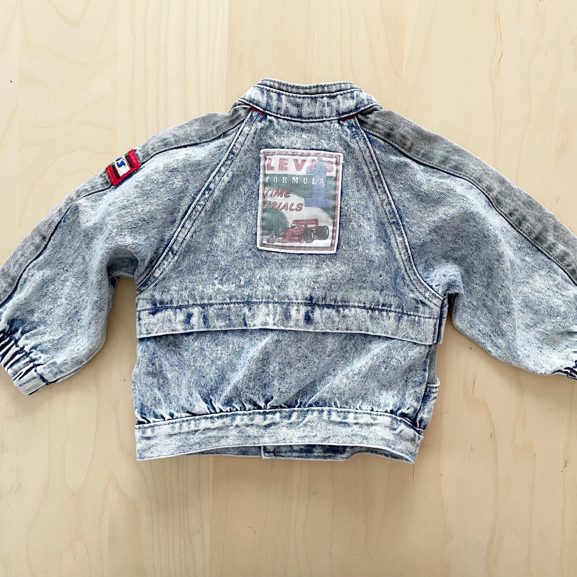 Levi’s Racing Acid Wash Jacket - Yellow Clover Vintage Kids Clothes