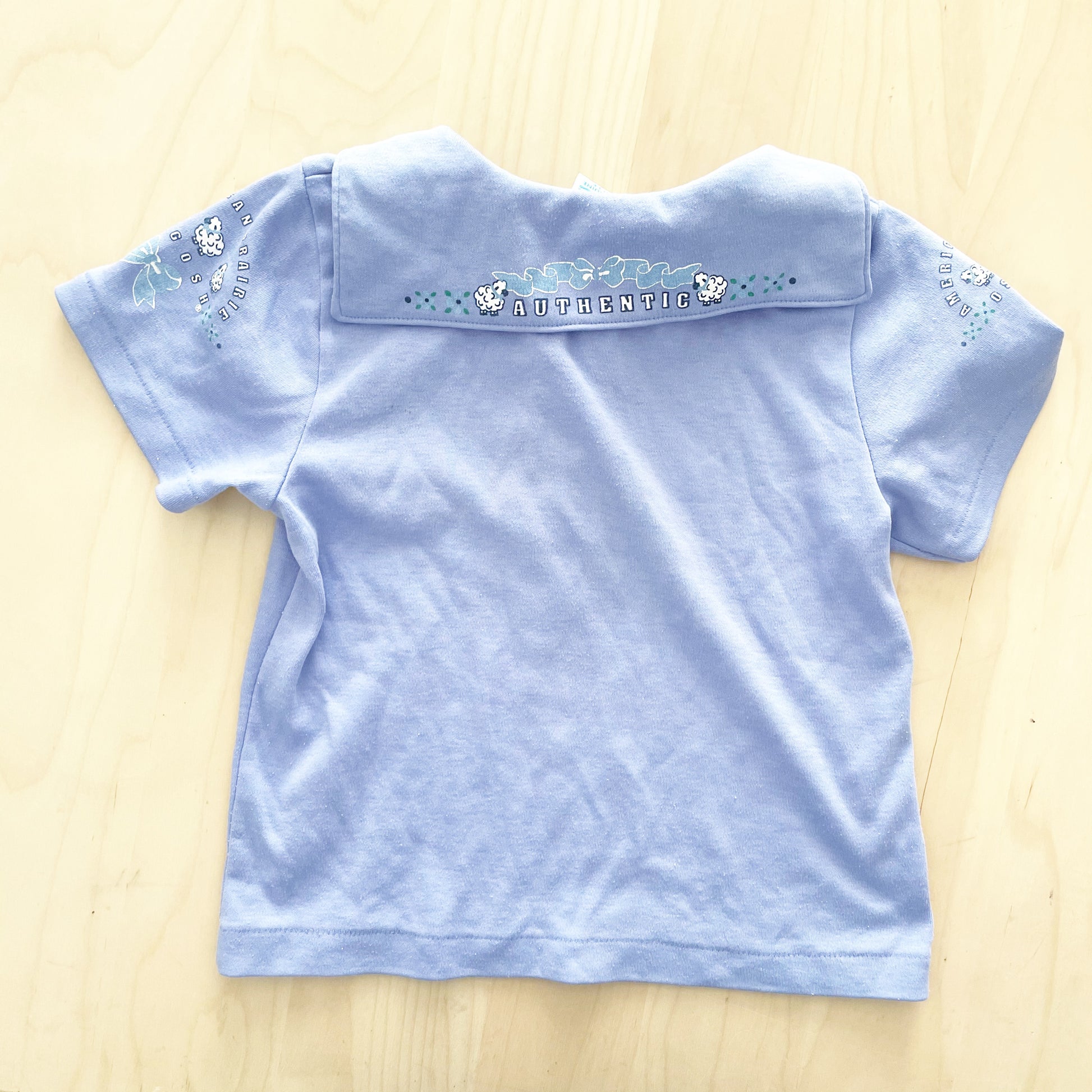 OshKosh Sheep Prairie Tee - Yellow Clover Vintage Kids Clothes