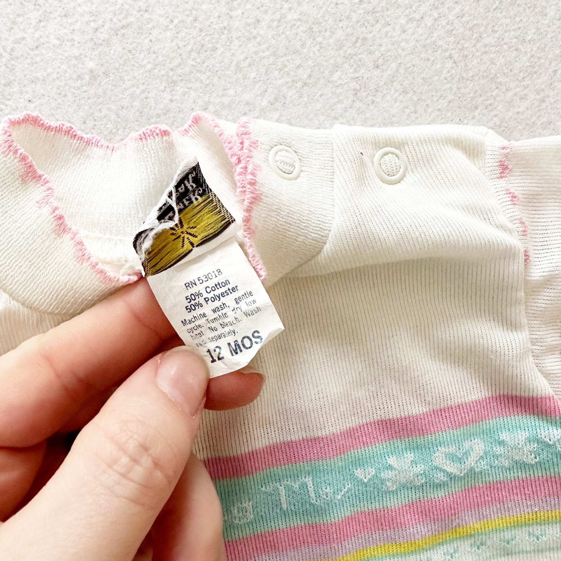 Hug Me Stripe Shirt - Yellow Clover Vintage Kids Clothes
