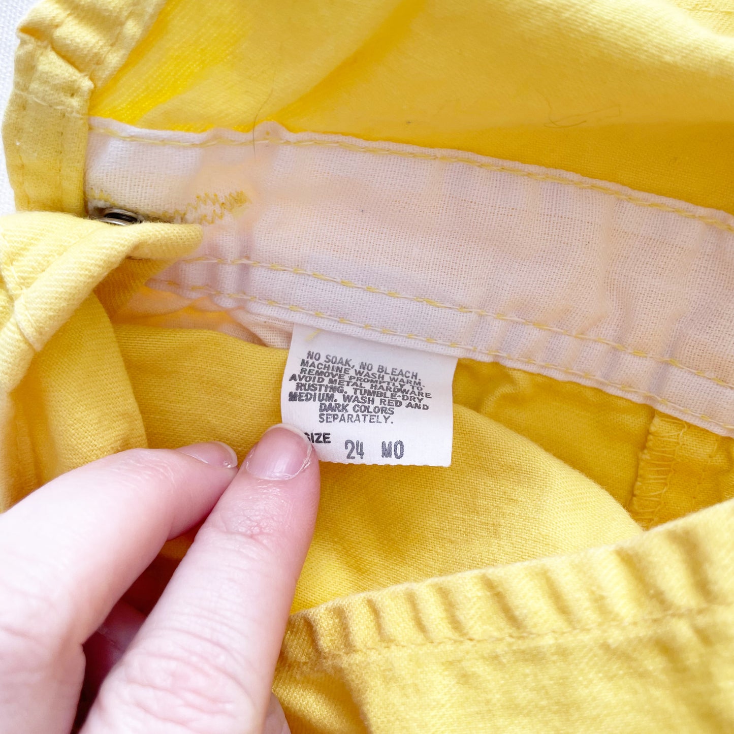 OshKosh Yellow Classic Cut Overalls - Yellow Clover Vintage Kids Clothes