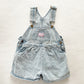 OshKosh Light Wash Denim Shortalls - Yellow Clover Vintage Kids Clothes