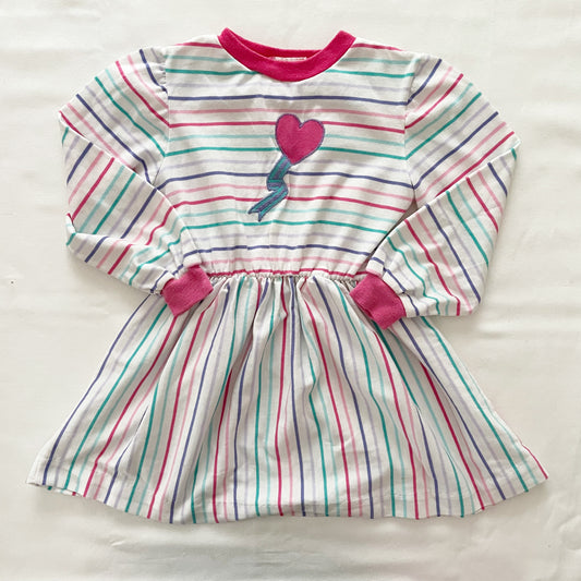 Vintage Healthtex Heart Appliqué Girls Dress