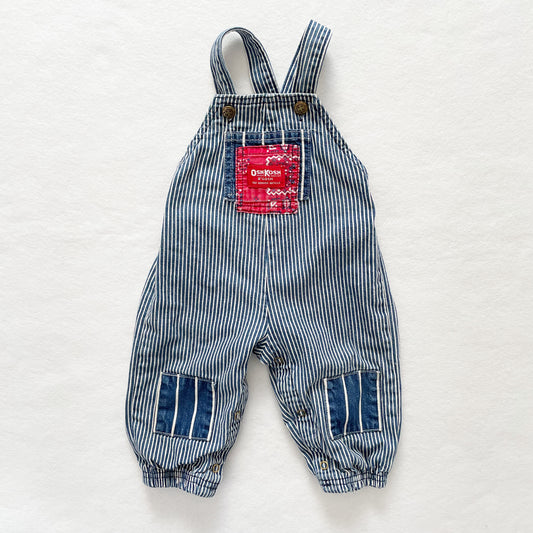 OshKosh Bandana Striped Overalls - Yellow Clover Vintage Kids Clothes