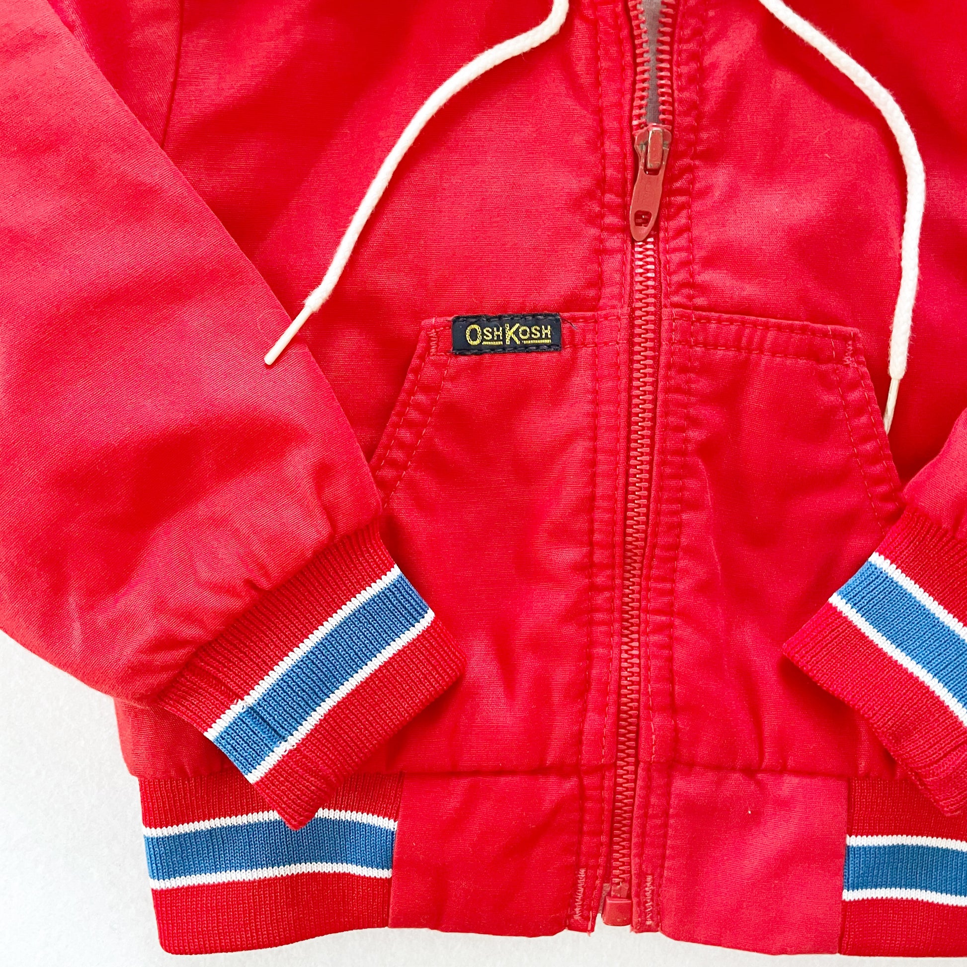 OshKosh Red Athletic Jacket - Yellow Clover Vintage Kids Clothes