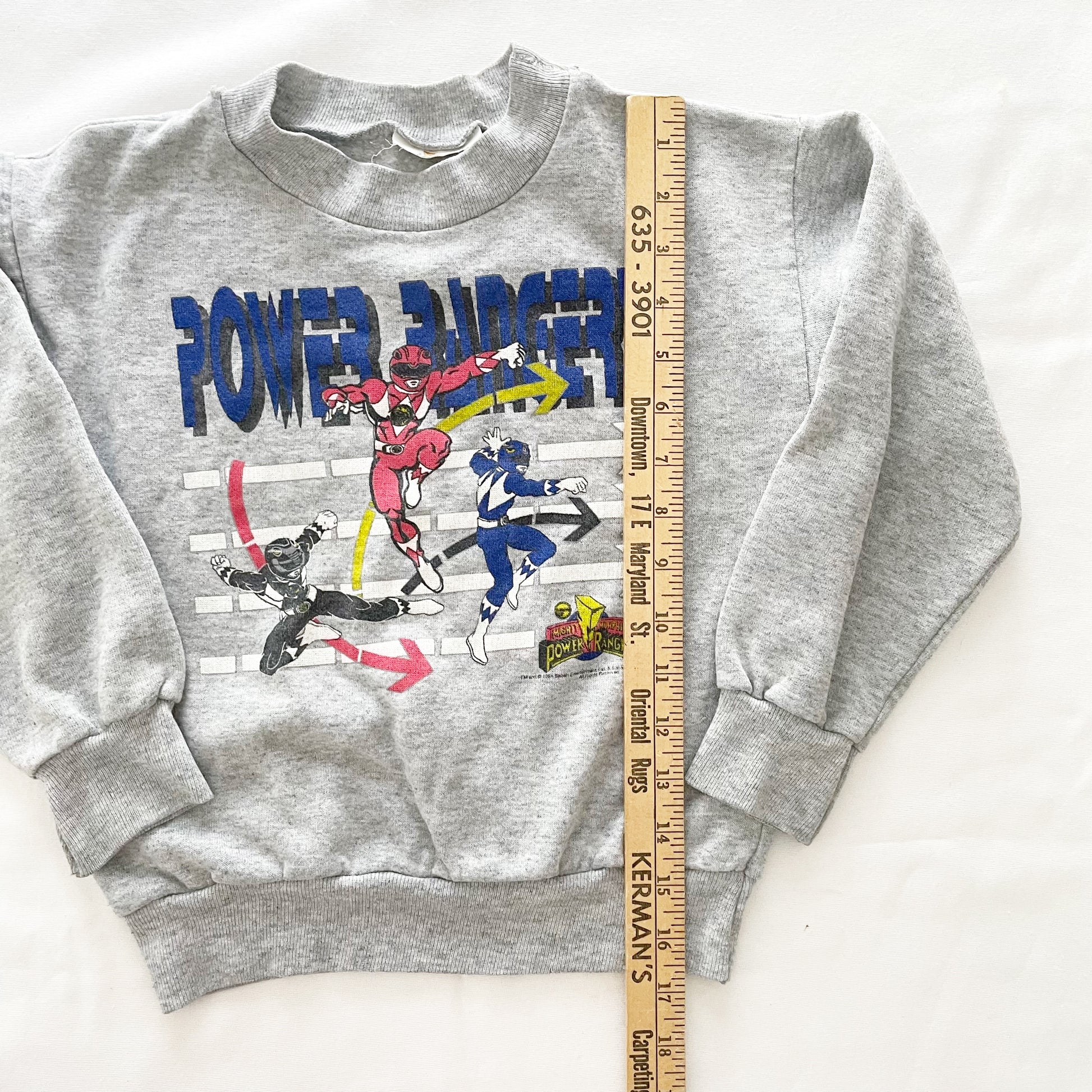 Power Rangers Graphic Sweatshirt • 5/6y? - Yellow Clover Vintage Kids Clothes