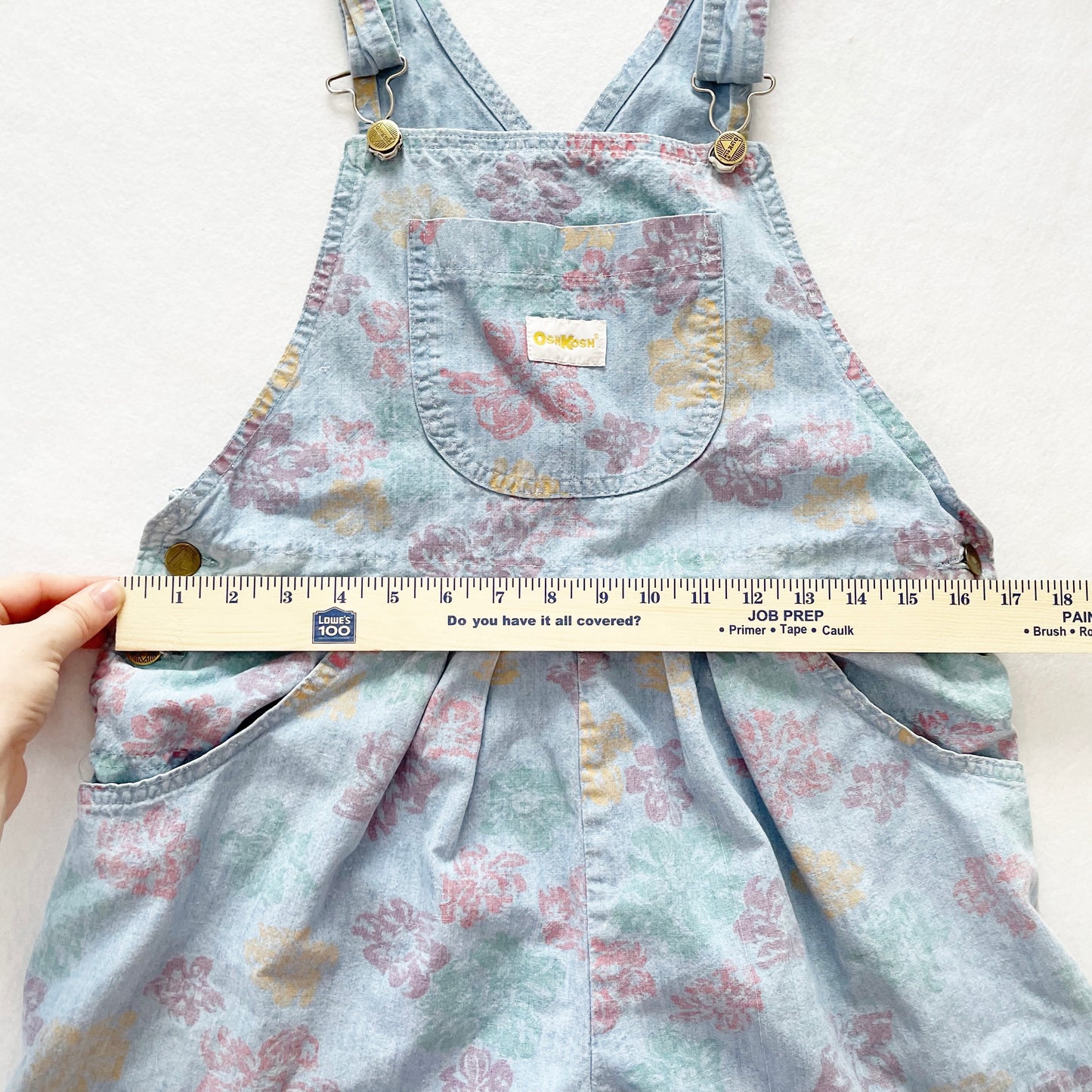 OshKosh Women’s Floral Chambray Shortalls