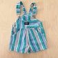 OshKosh Striped Foldover Pocket Front Shortalls - Yellow Clover Vintage Kids Clothes