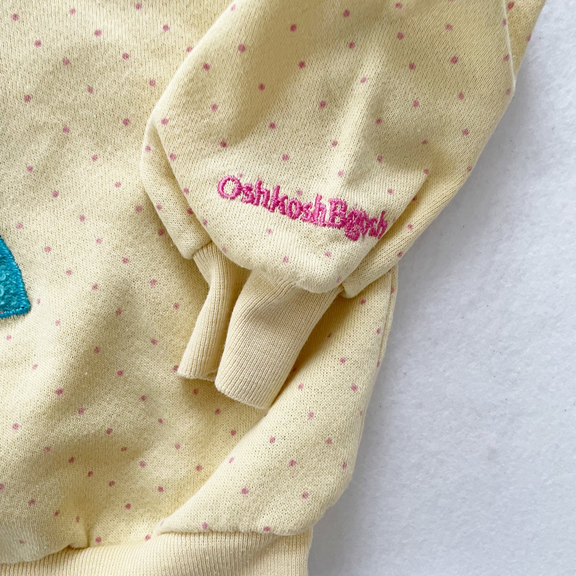 OshKosh Bunny Sweatshirt - Yellow Clover Vintage Kids Clothes