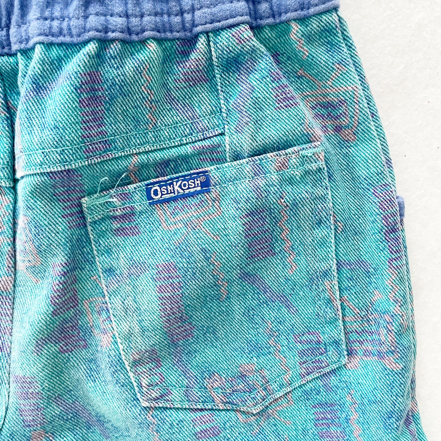 OshKosh Printed Shorts - Yellow Clover Vintage Kids Clothes