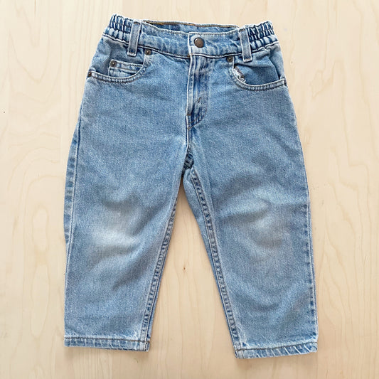 Levi’s 556 Cinched Waist Orange Tab Jeans - Yellow Clover Vintage Kids Clothes