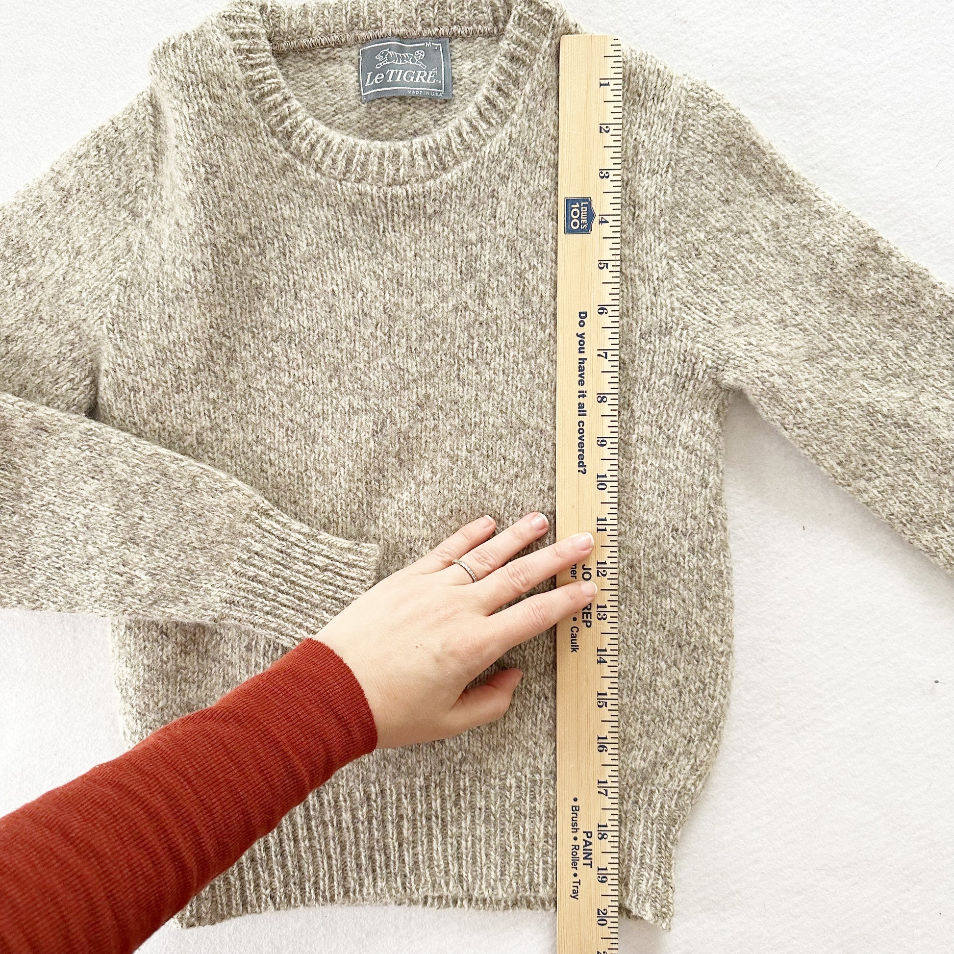 Le Tigre Oatmeal Sweater - Yellow Clover Vintage Kids Clothes