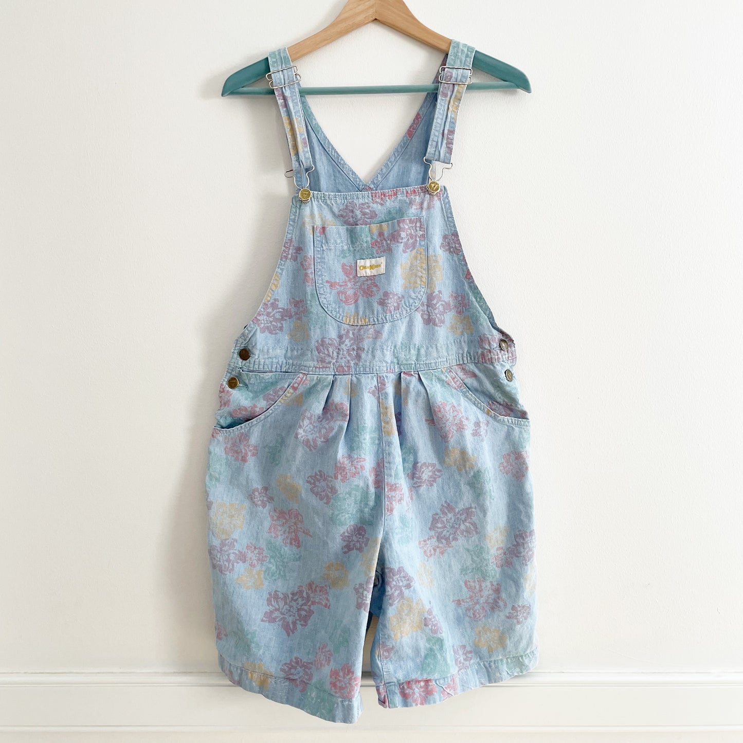 OshKosh Women’s Floral Chambray Shortalls