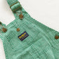 OshKosh Green Hickory Stripe Overalls - Yellow Clover Vintage Kids Clothes
