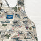 OshKosh Nature Print Shortalls - Yellow Clover Vintage Kids Clothes