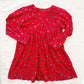 OshKosh Red Floral Print Jersey - Yellow Clover Vintage Kids Clothes
