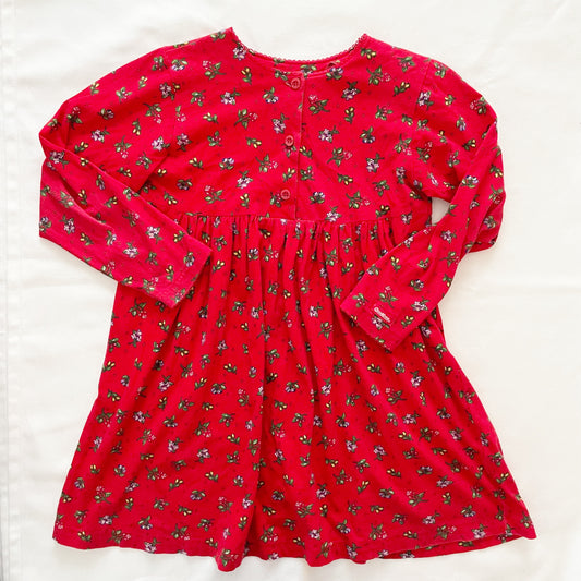 OshKosh Red Floral Print Jersey - Yellow Clover Vintage Kids Clothes