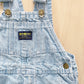 OshKosh Light Stone Wash Shortalls - Yellow Clover Vintage Kids Clothes