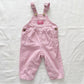 OshKosh Pink Hickory Stripe Scoop Cut Overalls