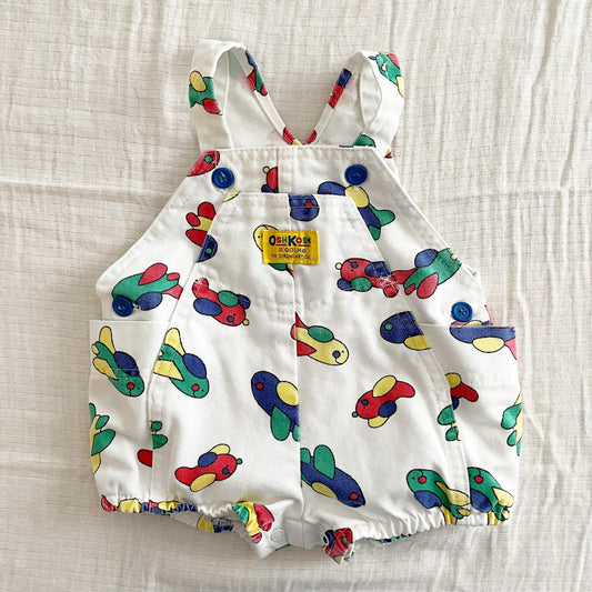 OshKosh Pudgy Planes Bubble Romper - Yellow Clover Vintage Kids Clothes