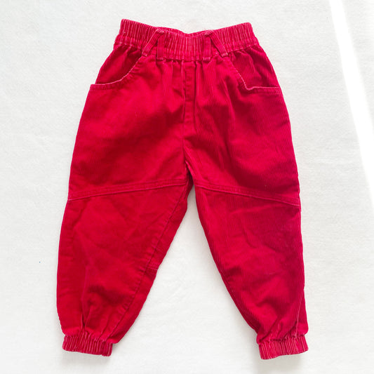 OshKosh Red Cord Joggers - Yellow Clover Vintage Kids Clothes