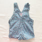OshKosh Light Wash Floral Print Shortalls - Yellow Clover Vintage Kids Clothes