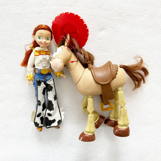 Vintage 2001 Disney Toy Story Jessie + Bullseye Toys