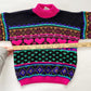 Hearts Fair Isle Mockneck Sweater