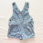 OshKosh Light Wash Floral Print Shortalls - Yellow Clover Vintage Kids Clothes