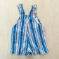 OshKosh Blue and Orange Stripe Shortalls - Yellow Clover Vintage Kids Clothes