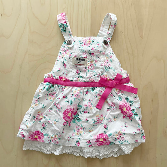 OshKosh Rose Floral Eyelet Trim Skirtall - Yellow Clover Vintage Kids Clothes