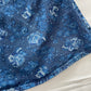 OshKosh Dark Denim Floral Printed Skirtall - Yellow Clover Vintage Kids Clothes