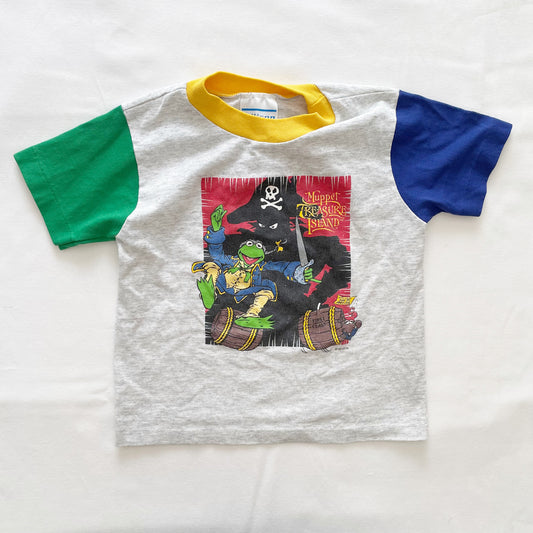 Muppet Treasure Island Colorblock Tee - Yellow Clover Vintage Kids Clothes