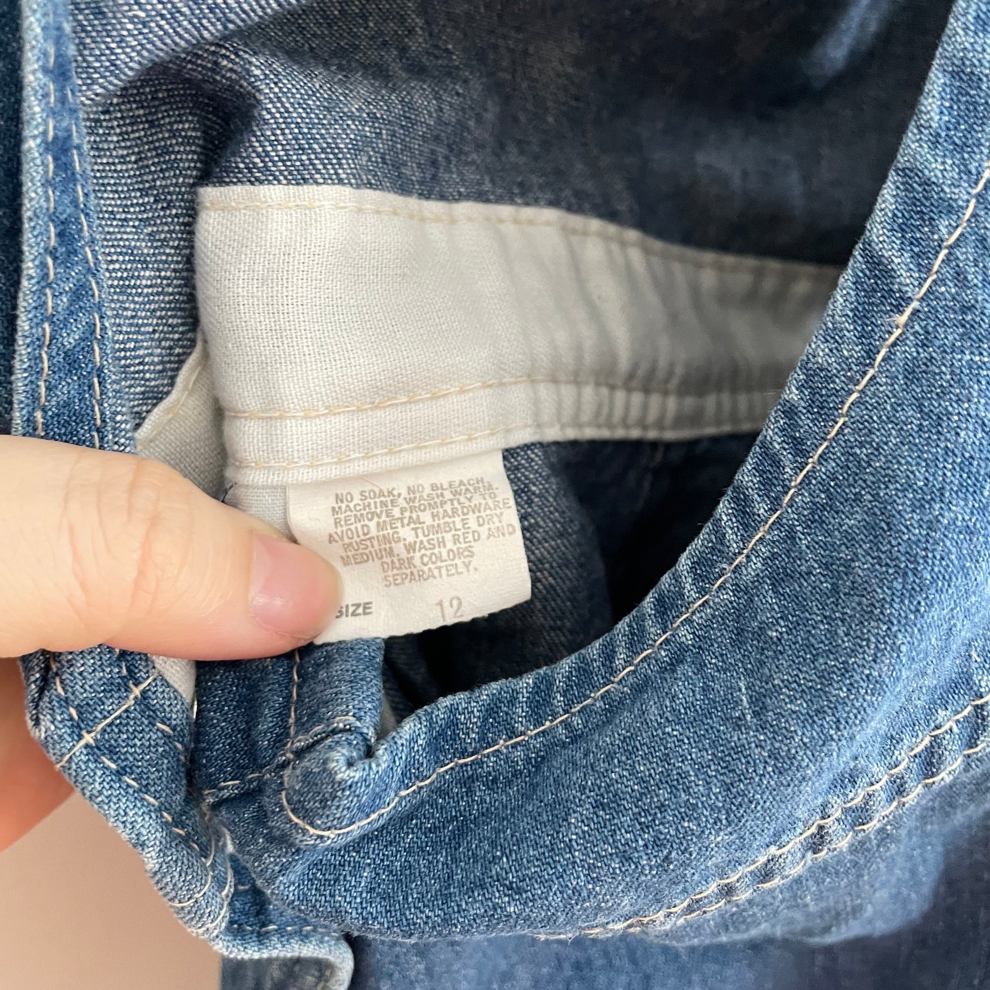 OshKosh Denim Skirtall - Yellow Clover Vintage Kids Clothes