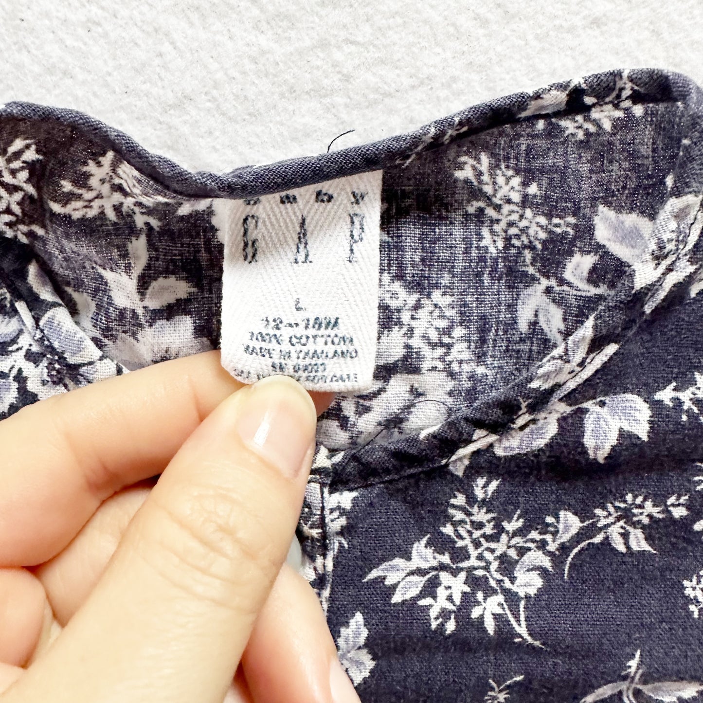 Baby Gap Navy Floral Romper - Yellow Clover Vintage Kids Clothes