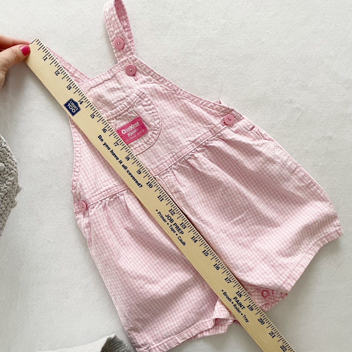 OshKosh Pink Gingham Shortalls