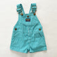 OshKosh Vintage OshKosh Turquoise Hickory Stripe Kids Shortalls Hickory Stripe Shortalls - Yellow Clover Vintage Kids Clothes