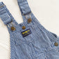 OshKosh Blue Hickory Stripe Overalls - Yellow Clover Vintage Kids Clothes