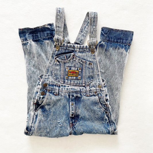 Body Gear Acid Wash Overalls - Yellow Clover Vintage Kids Clothes