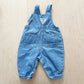 OshKosh Lighter Wash Bubble Overalls - Yellow Clover Vintage Kids Clothes