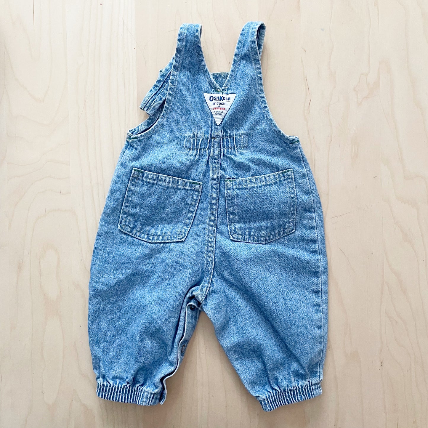 OshKosh Lighter Wash Bubble Overalls - Yellow Clover Vintage Kids Clothes