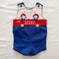 Vintage Fire Truck Bears Romper • 18m - Yellow Clover Vintage Kids Clothes