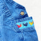 Baby B’gosh Blue Wash Airplane Bubble Overalls - Yellow Clover Vintage Kids Clothes