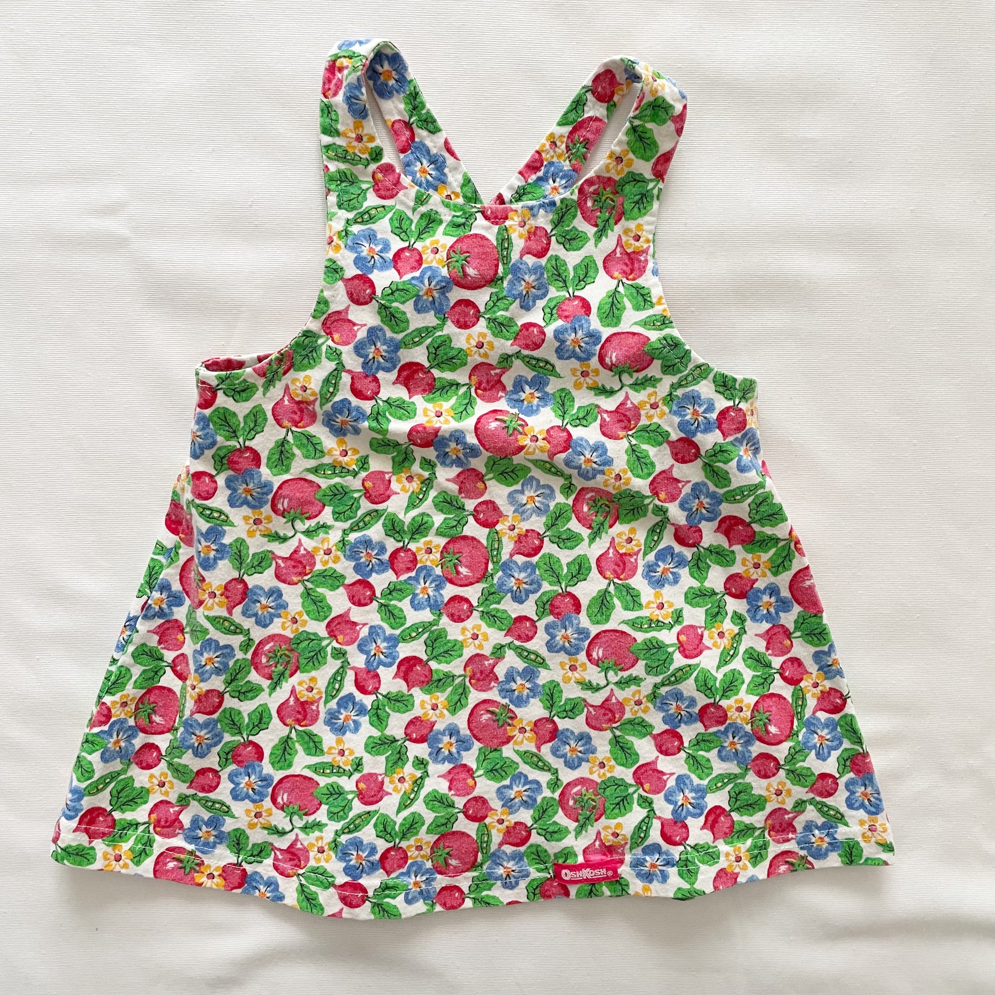 OshKosh Veggie Floral Jersey Tunic - Yellow Clover Vintage Kids Clothes