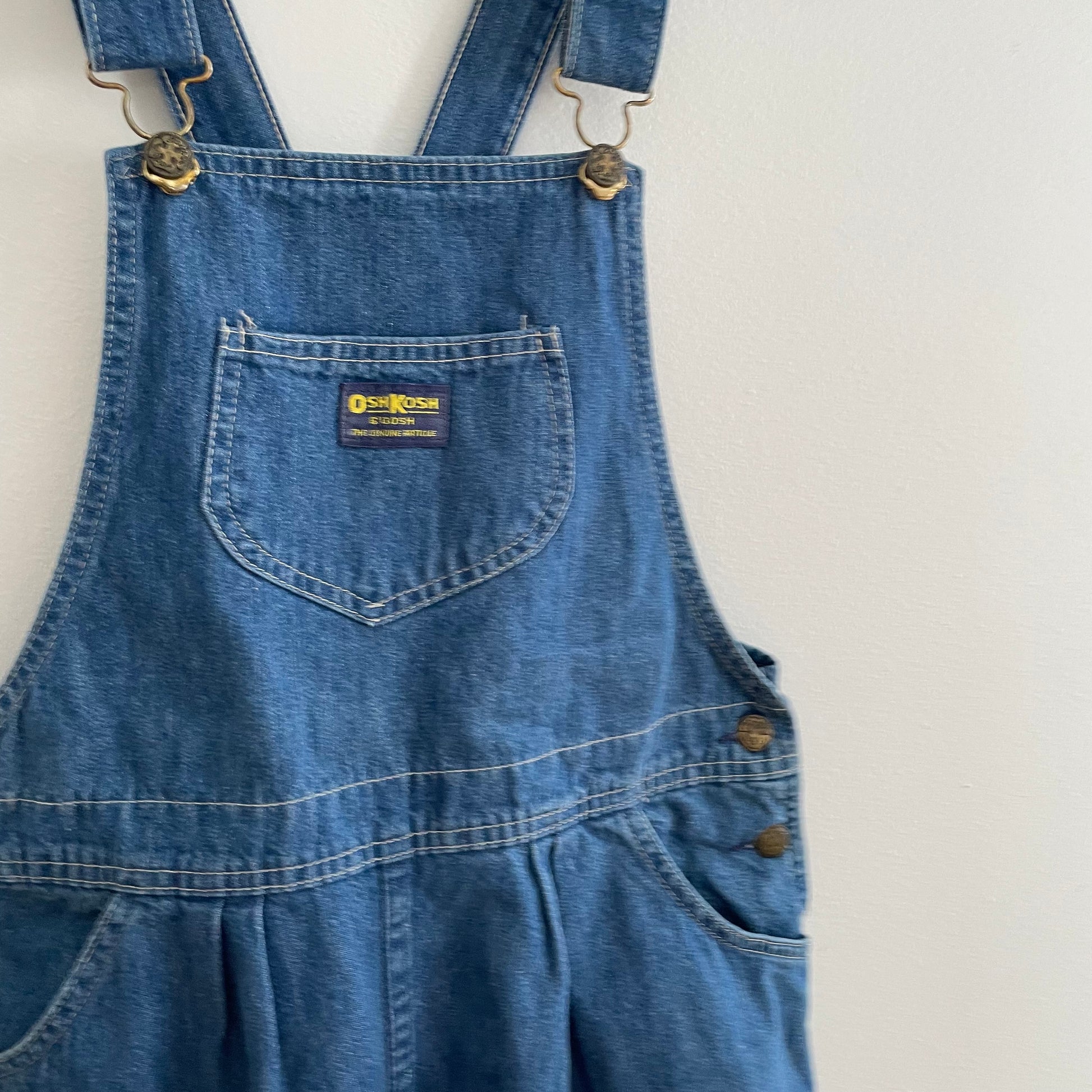 OshKosh Denim Skirtall - Yellow Clover Vintage Kids Clothes